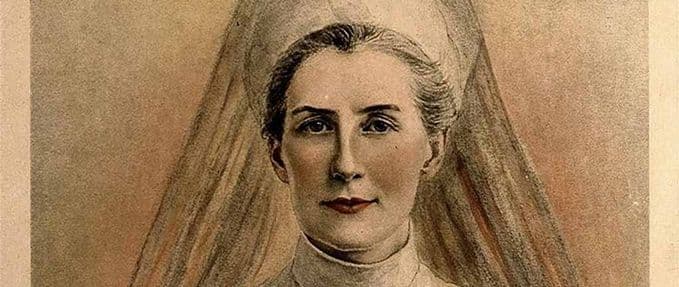 Drawing of Edith Cavell