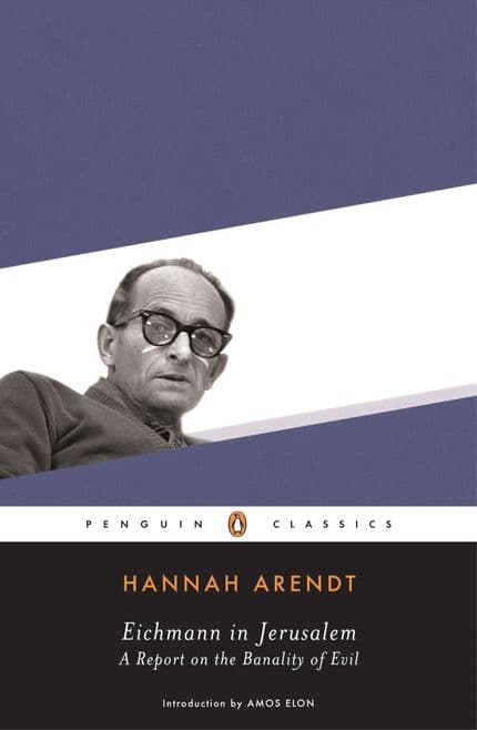 book cover with photograph of Adolf Eichmann looking at the camera