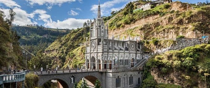 Image of Las Lajas Sanctuary, one of world's most beautiful churches
